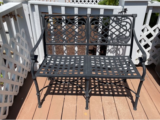 Pair Of Cast Aluminum Outdoor Settees