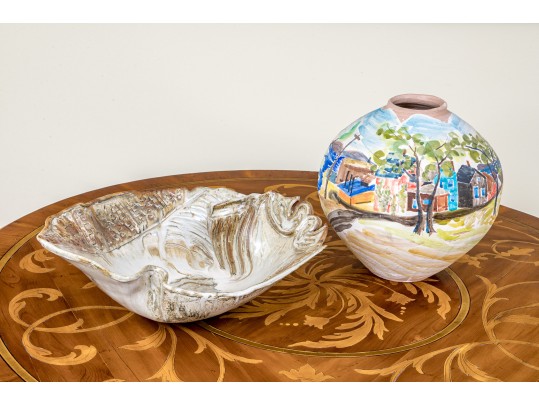 Duo Of Wonderful Studio Pottery Vessels