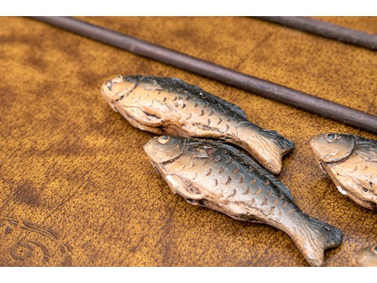 Awesome Artisanal Sculpture, Fisherman In Fishing Boat