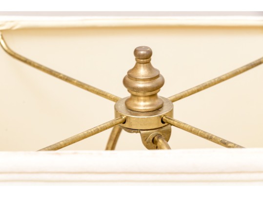 Pair Of Stately Carved Red Marble Table Lamps