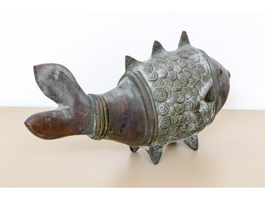 Excellent Patinaed Fish Sculpture