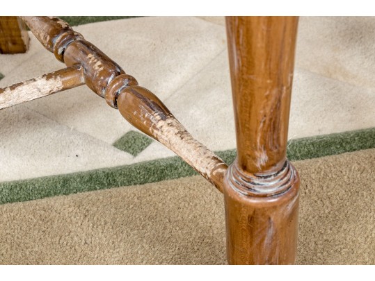 Four French Country Ladder Back Dining Chairs