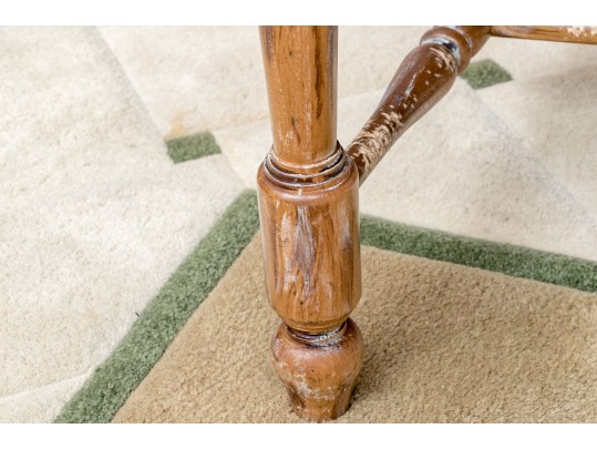 Four French Country Ladder Back Dining Chairs