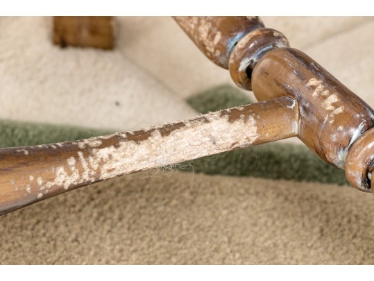 Four French Country Ladder Back Dining Chairs