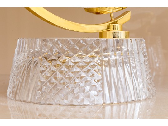 Duo Of Elegant Glass And Crystal Globes