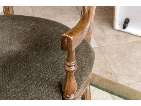 Four French Country Ladder Back Dining Chairs