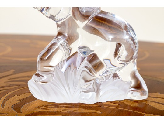 Delightful Pair Lenox Crystal Elephant Figurines