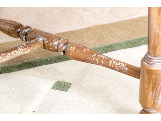 Four French Country Ladder Back Dining Chairs