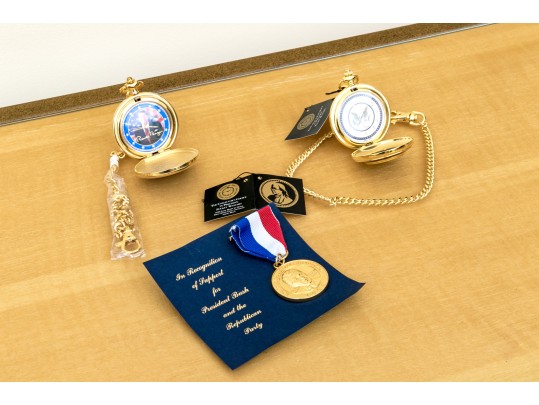 Republican Themed Lot Including Franklin Mint