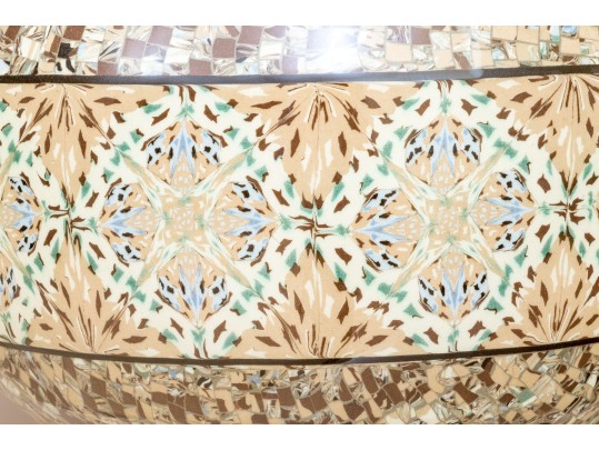 French Micro-Mosaic Ceramic Bowl Attributed To Jean Gerbino (Italian-French, 1876-1966) 