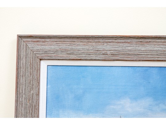 Margaret Holland Sargent (American [CA], B. 1927) Oil On Canvas Depicting A Coastal Shack