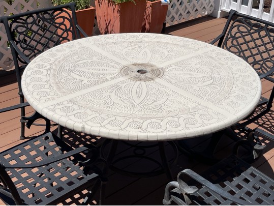 Elegant Neoclassical Style Outdoor Dining Set