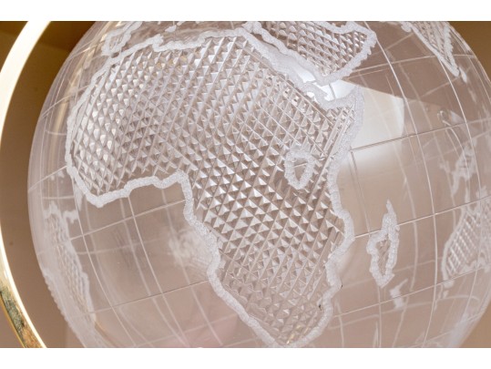 Duo Of Elegant Glass And Crystal Globes