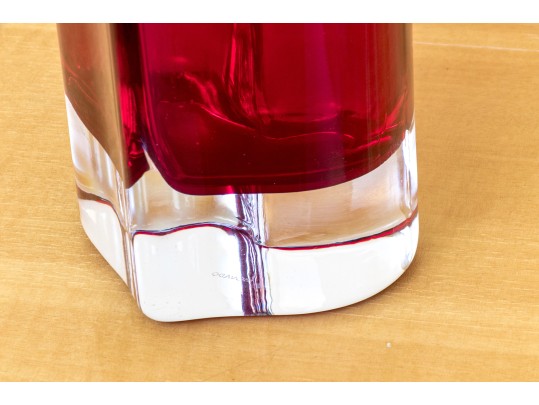 Fabulous Duo Of Rosenthal And Movado Crystal Vases