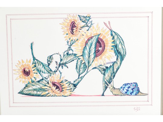 Dennis Kyte (American, B. 1948) Botanical Footwear Prints