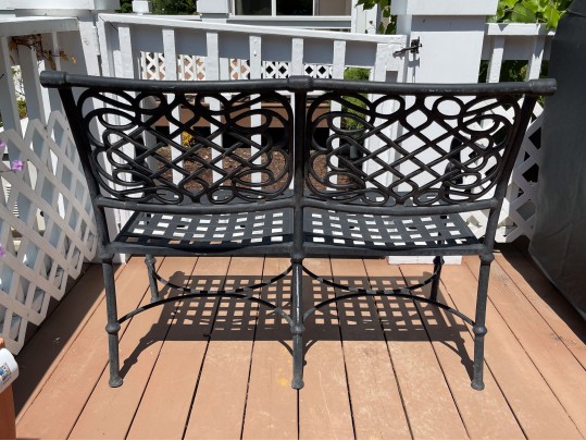Pair Of Cast Aluminum Outdoor Settees