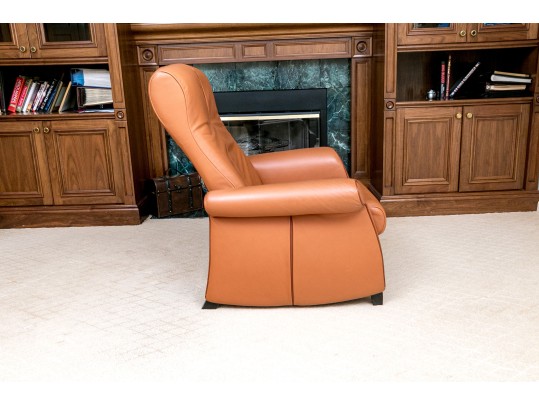 De Sede Swiss Leather Reclining Armchair With Ottoman