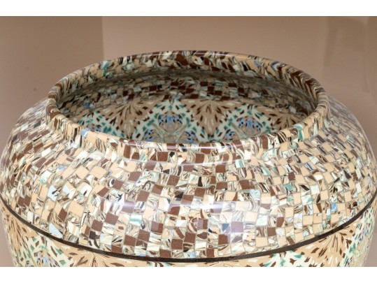 French Micro-Mosaic Ceramic Bowl Attributed To Jean Gerbino (Italian-French, 1876-1966) 