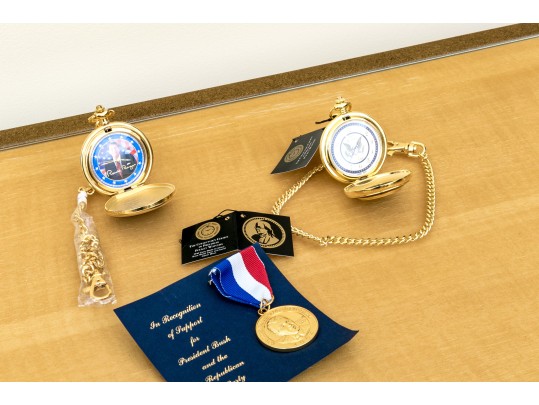 Republican Themed Lot Including Franklin Mint