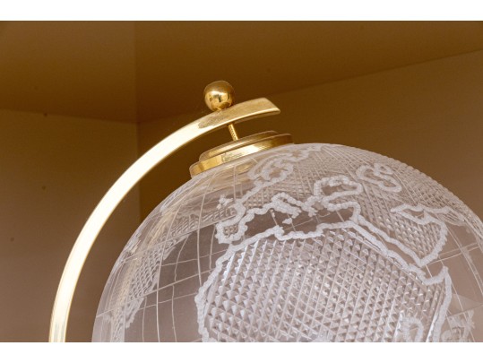 Duo Of Elegant Glass And Crystal Globes