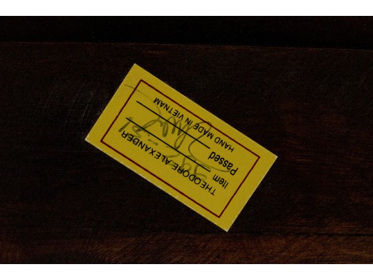 Theodore Alexander Chinoiserie Walnut And Leather Writing Desk With Baker Chair