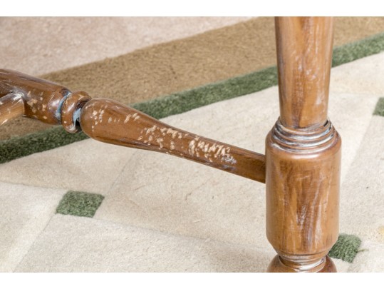 Four French Country Ladder Back Dining Chairs