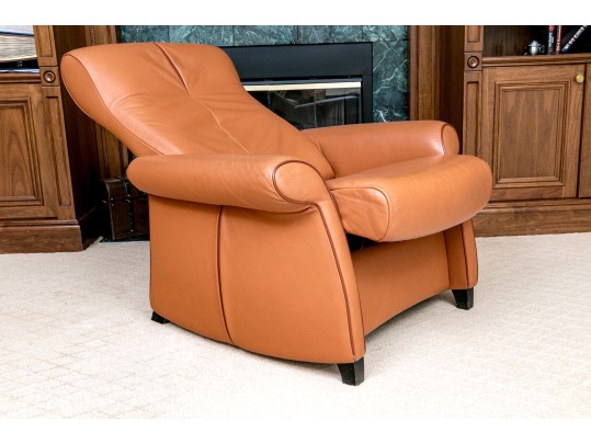 De Sede Swiss Leather Reclining Armchair With Ottoman