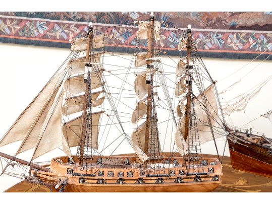 Two Well Crafted Wooden Model Ships, “Constitution, 1797” And “Cutty Sark England 1869”