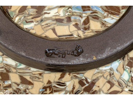 French Micro-Mosaic Ceramic Bowl Attributed To Jean Gerbino (Italian-French, 1876-1966) 