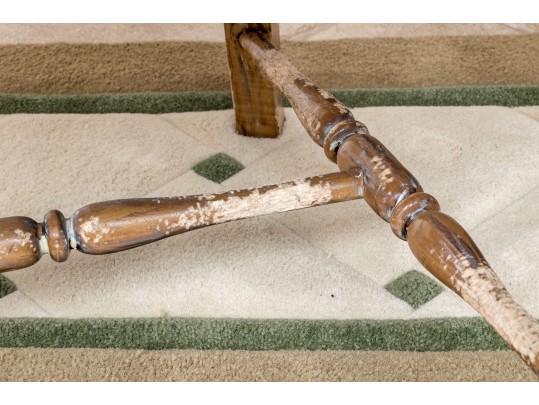 Four French Country Ladder Back Dining Chairs