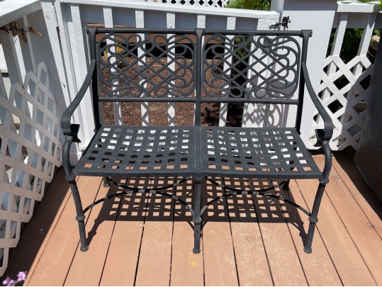 Pair Of Cast Aluminum Outdoor Settees