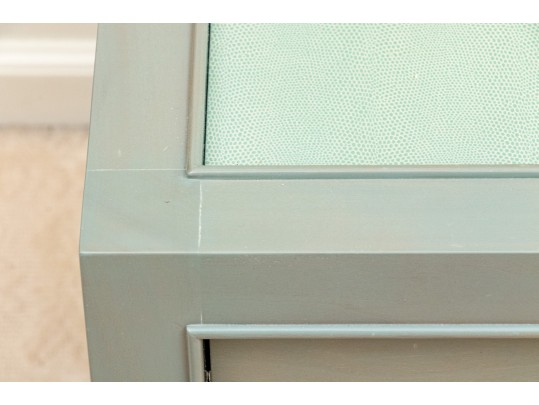 Pair Of Painted And Faux Shagreen End Tables