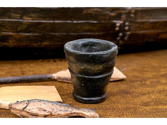 Awesome Artisanal Sculpture, Fisherman In Fishing Boat