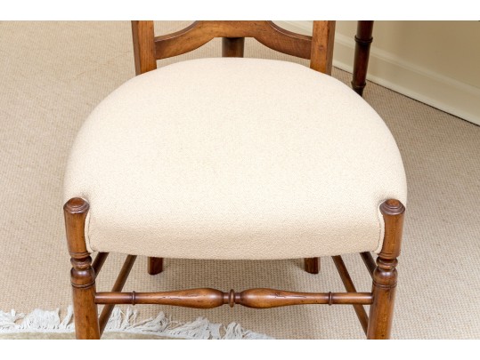 Theodore Alexander Chinoiserie Walnut And Leather Writing Desk With Baker Chair