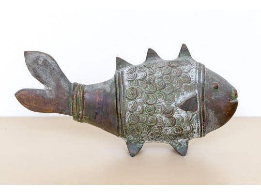 Excellent Patinaed Fish Sculpture