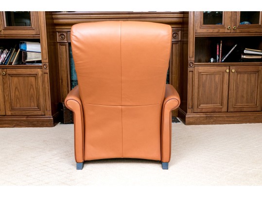 De Sede Swiss Leather Reclining Armchair With Ottoman