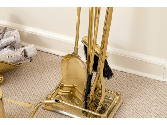 Timeless Brass Fireplace Set
