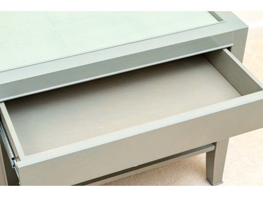 Pair Of Painted And Faux Shagreen End Tables