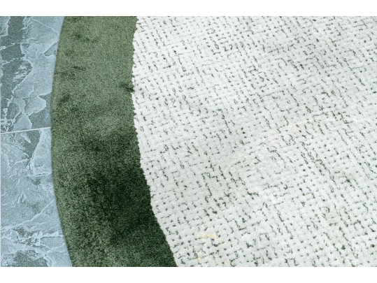 Machine Made Circular Wool Rug (10'11