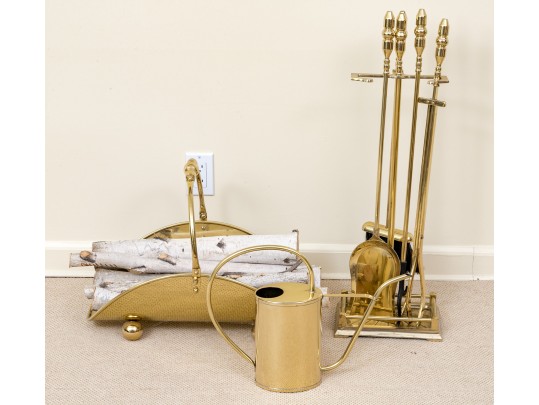 Timeless Brass Fireplace Set