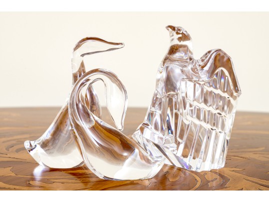 Trio Of Steuben Crystal Bird Figurines