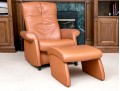 De Sede Swiss Leather Reclining Armchair With Ottoman