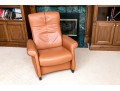 De Sede Swiss Leather Reclining Armchair With Ottoman