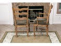 Four French Country Ladder Back Dining Chairs