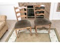 Four French Country Ladder Back Dining Chairs