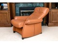 De Sede Swiss Leather Reclining Armchair With Ottoman