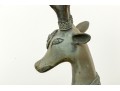 Asian Brass Recumbent Deer Sculpture 