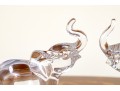 Delightful Pair Lenox Crystal Elephant Figurines