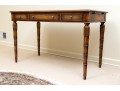 Theodore Alexander Chinoiserie Walnut And Leather Writing Desk With Baker Chair