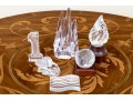 Collection Of Crystal Paperweights Including Faberge, Sevres, Steuben, And Waterford